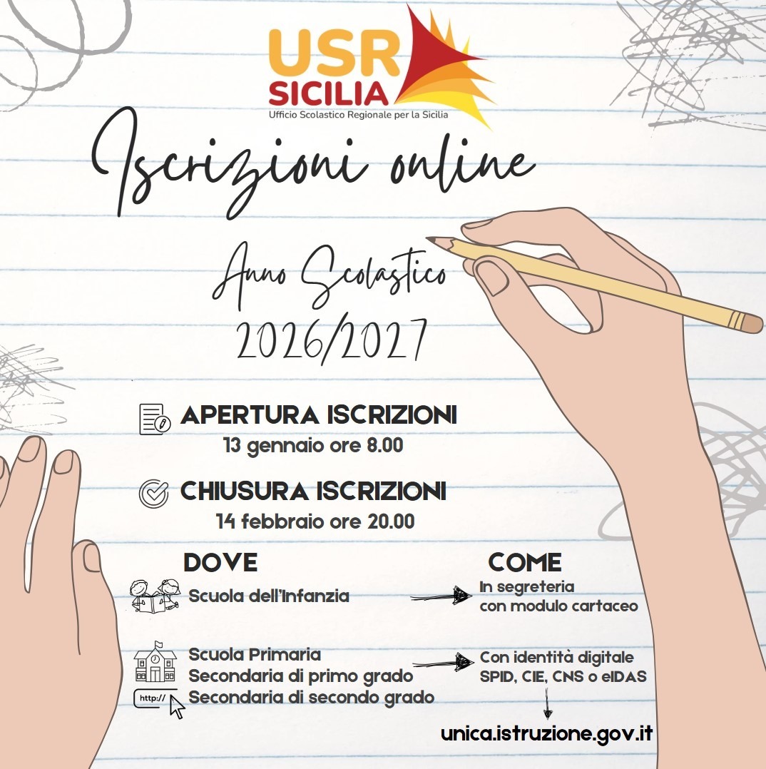 Anno scolastico 2026/2027, iscrizioni aperte dal 13 gennaio al 14 febbraio 2026